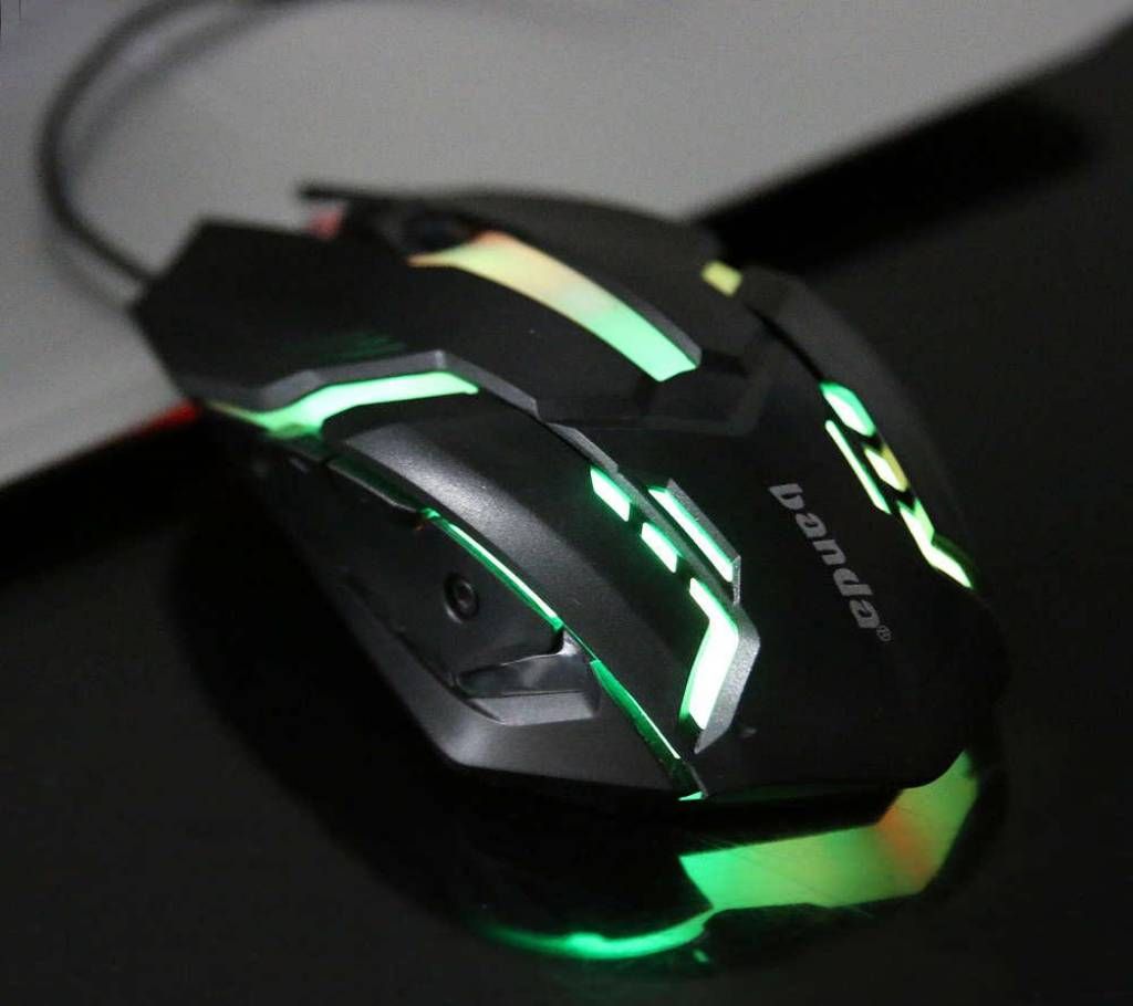 Banda USB [F1] Black 800-2400 DPI Gaming  Mouse - F1-W