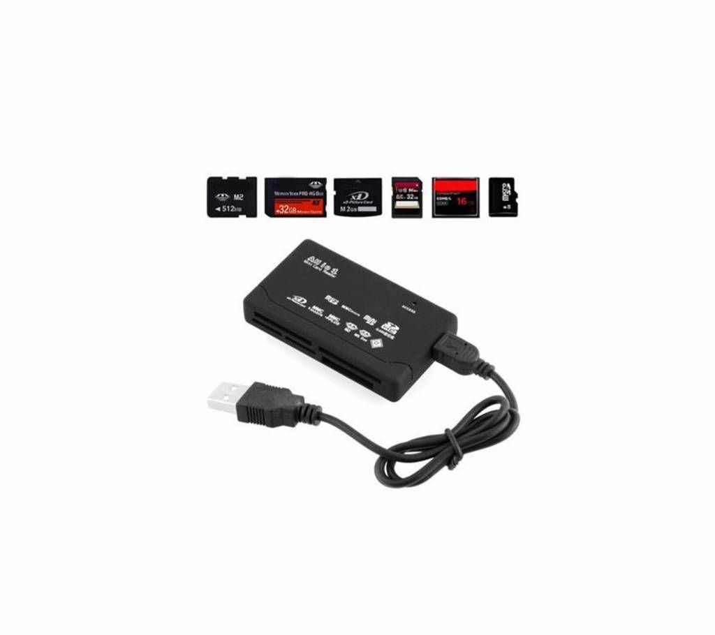 All in 1 Card Reader Adapter SD TF CF MS Micro (M2) USB 2.0 Card Muti-Card