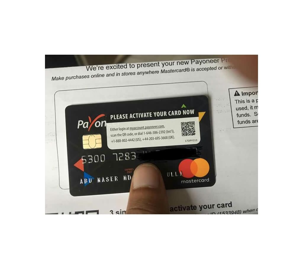 Payoneer Account + Mastercard