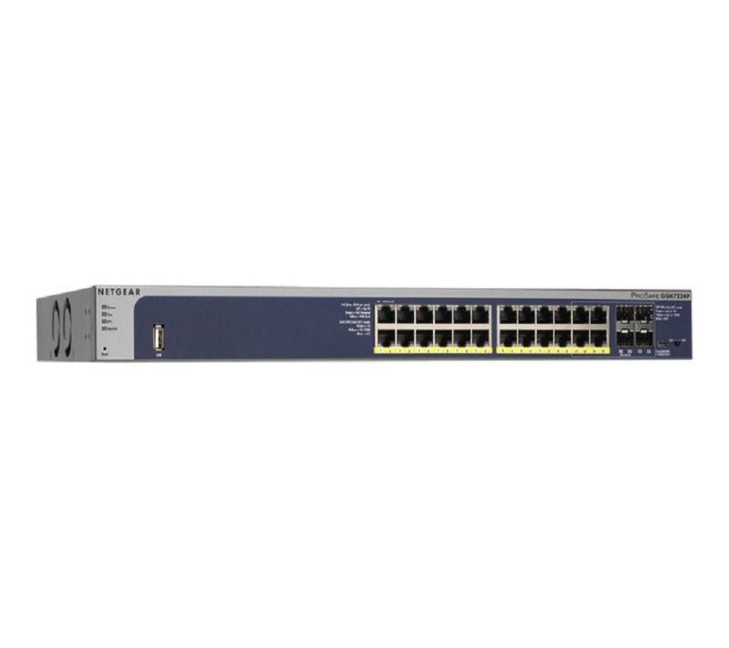 24-Port ProSafe Gigabit L2 Manage+PoE Switch+4SFP Lifetime Warranty