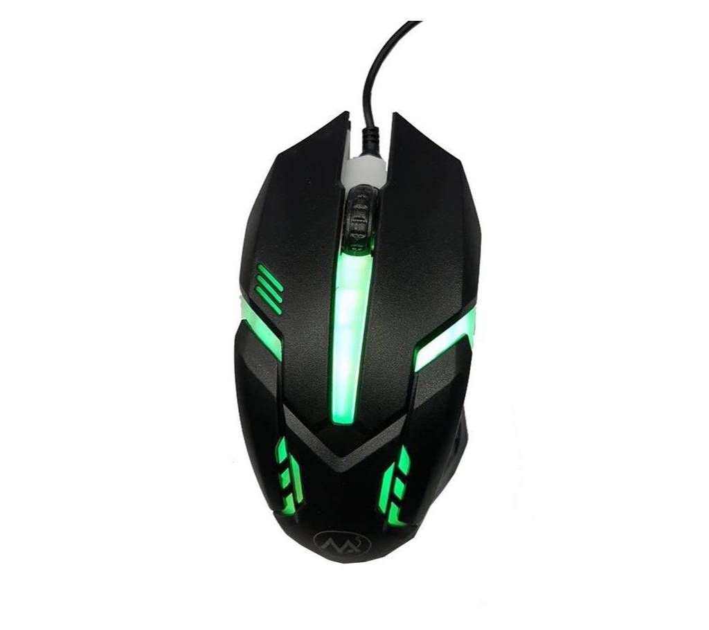 M6 7 Color Light Gaming Mouse - Black