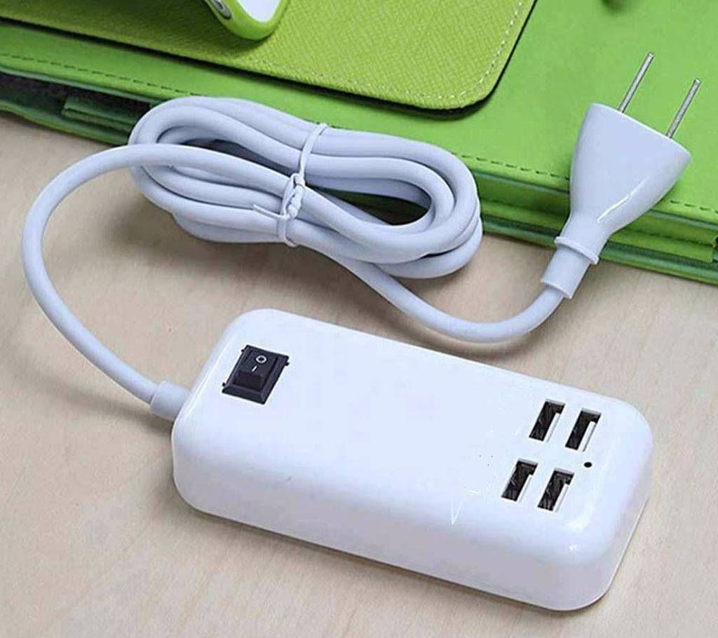 USB port world charger - White