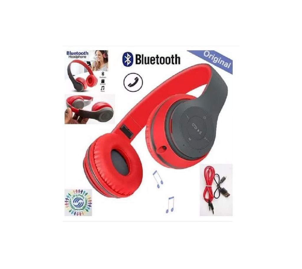 P47 - Wireless Bluetooth Headphone - Red