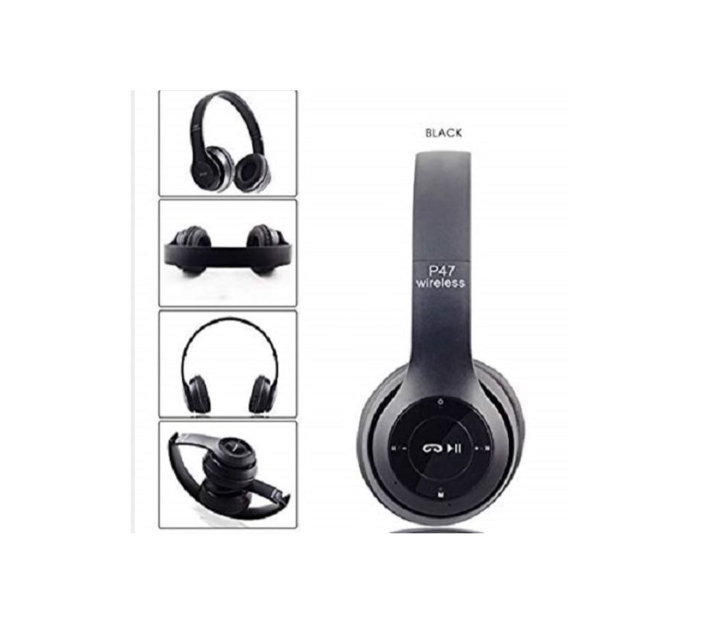 P47 Foldable Wireless Bluetooth Stereo Headset Headphones - WLB