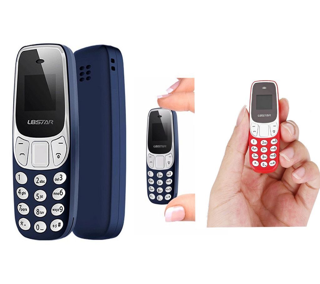 L8Star BM10 Mini Small Phone Bluetooth Dialer Standby Phone Headset 0.66 Dual SIM 350mAh Orange - WAT