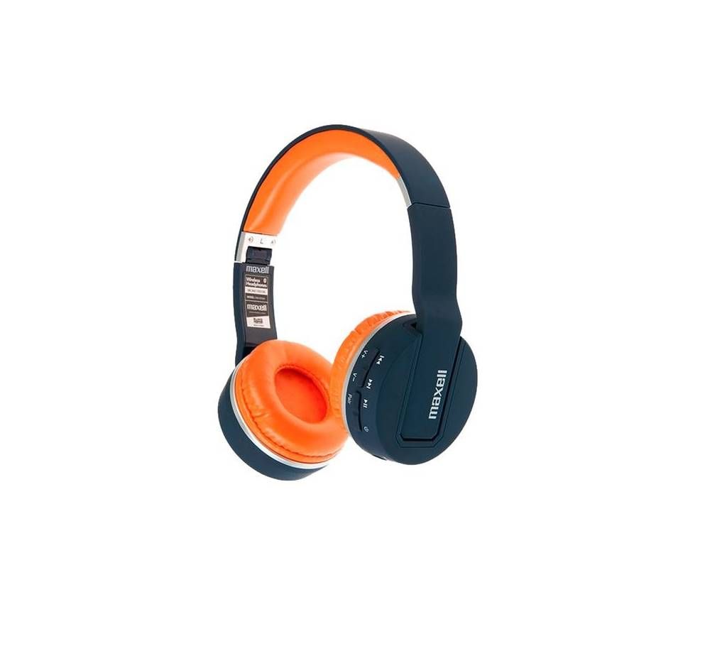 MAXELL MXH-BT800 Bluetooth Headphone (Blue & Orange))