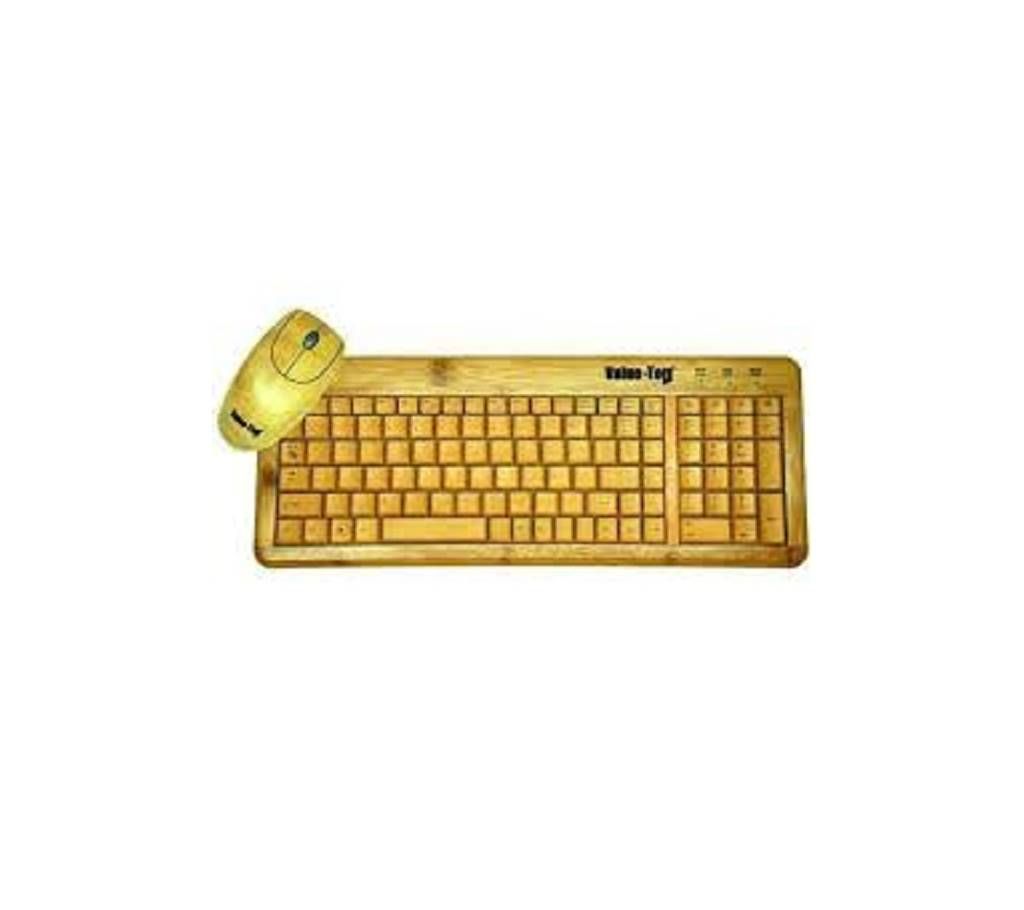 Value-Top Eco-Bamboo Combo Keyboard & Mouse set Model: W9841+W3018