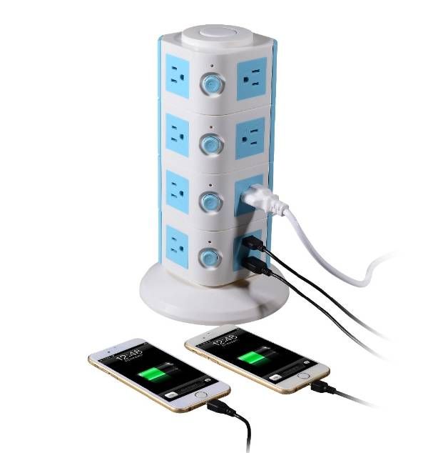 4 Layer Multi Plug (2 USB Port)