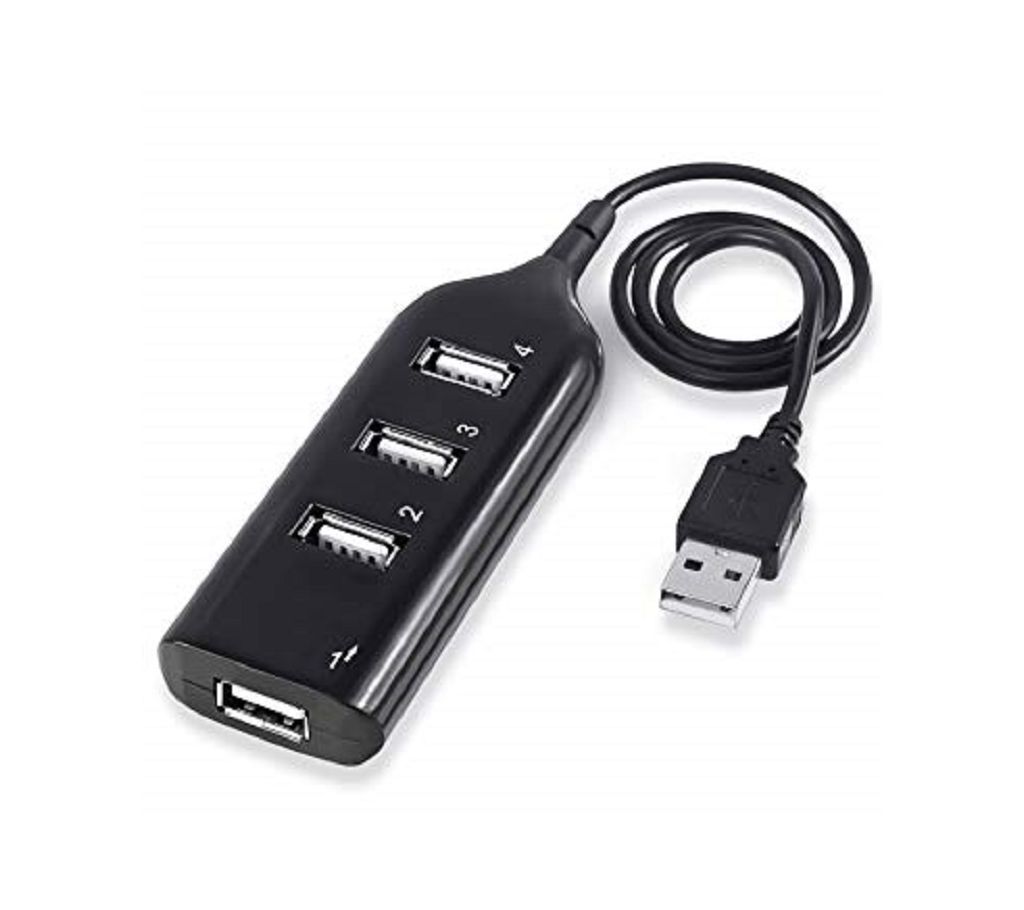 Compatible USB Hub 4-port -1pc - Black and White