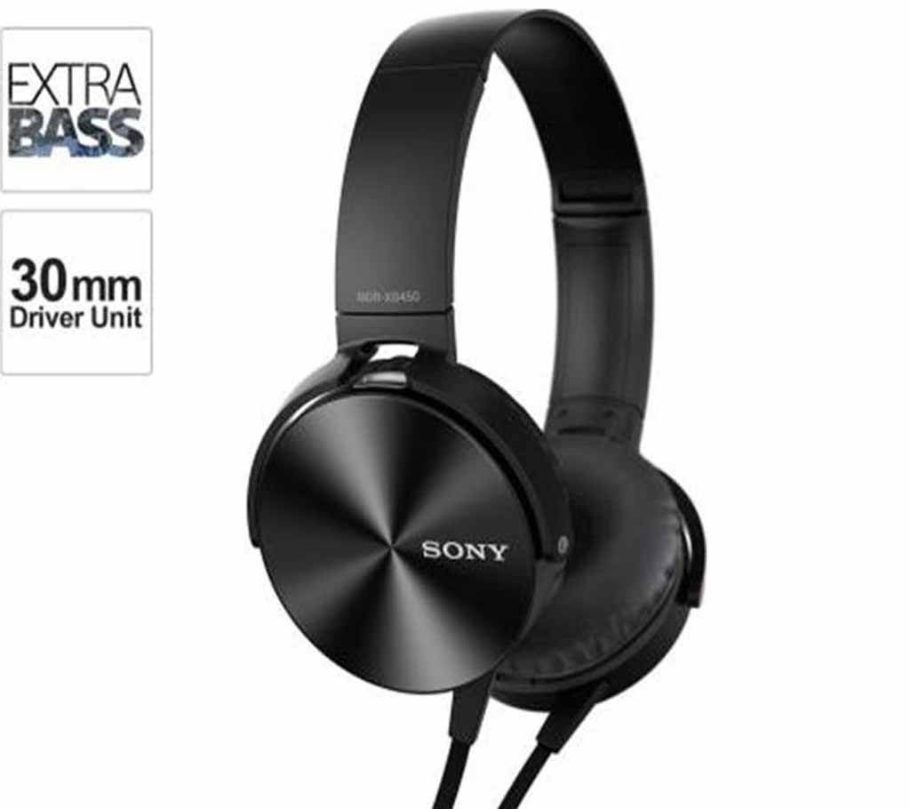 Sony Overyear XB450 Wired Headphone - Black-Copy 