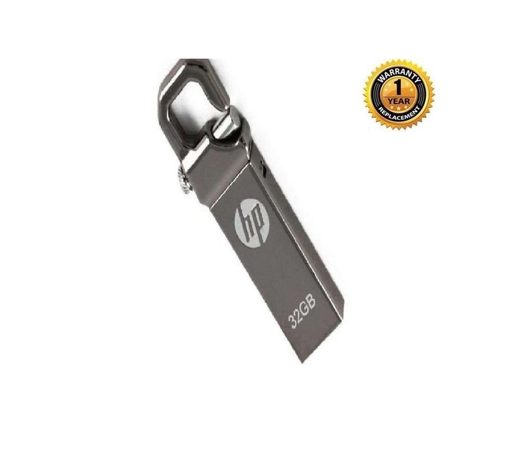 HP 32 GB USB 3.0 Metal Key Ring Pendrive- Silver