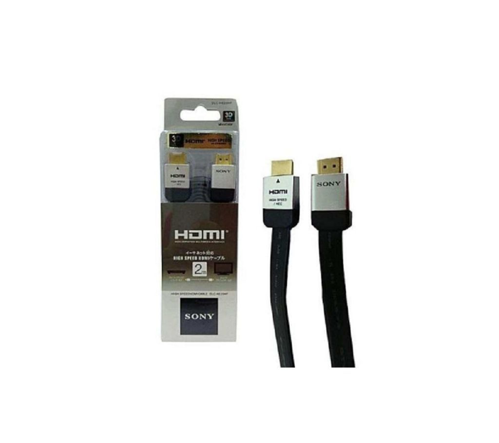 HDMI To HDMI Cable 2m Sony - Black