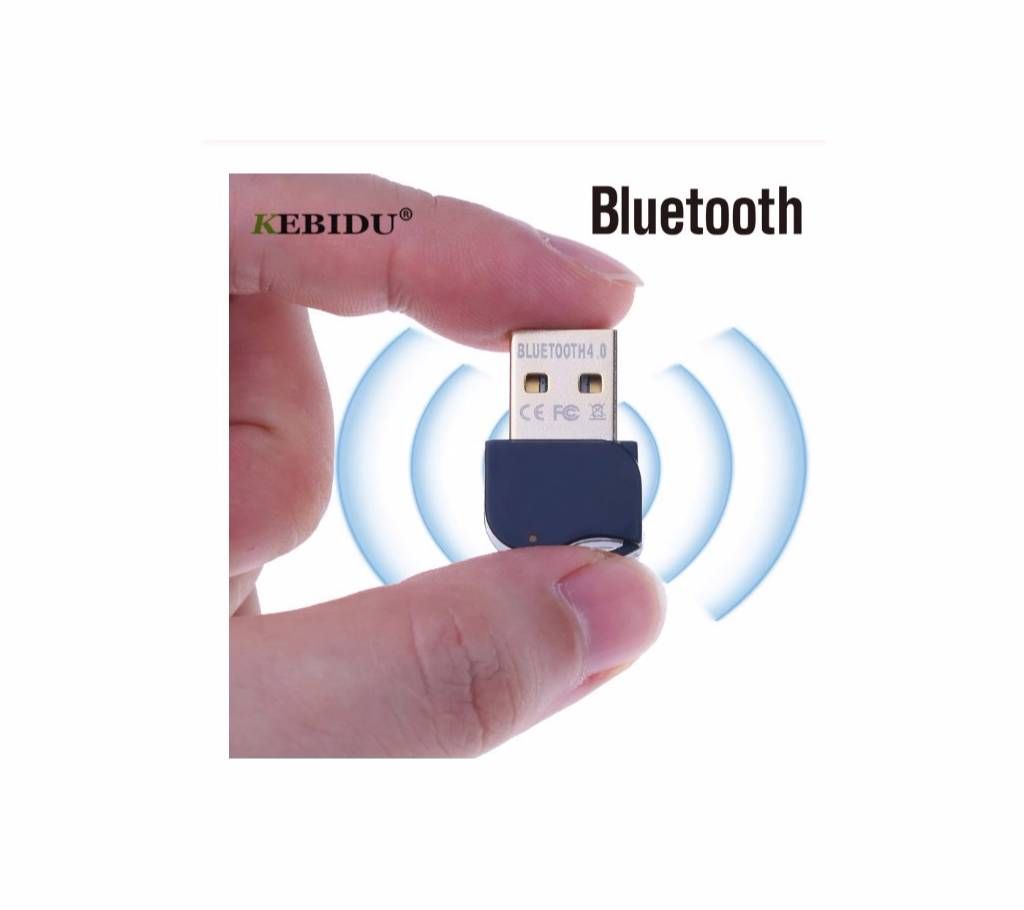 Kebidu USB Wireless Bluetooth 4.0 Adapter USB Dongle Transmitter Receiver Dual Mode for Computer Free Driver