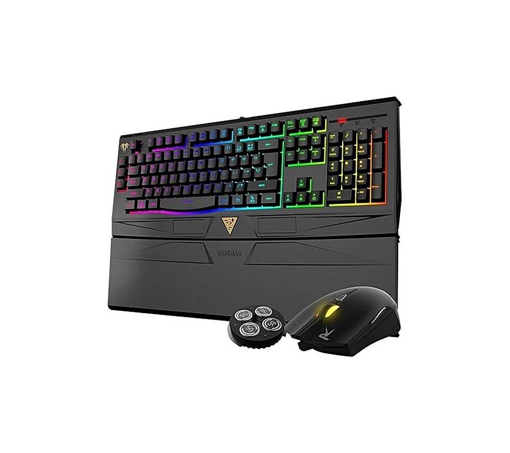 Gamdias ARES 7 Color Backlit RGB Membrane Gaming Combo GKC6011- Black