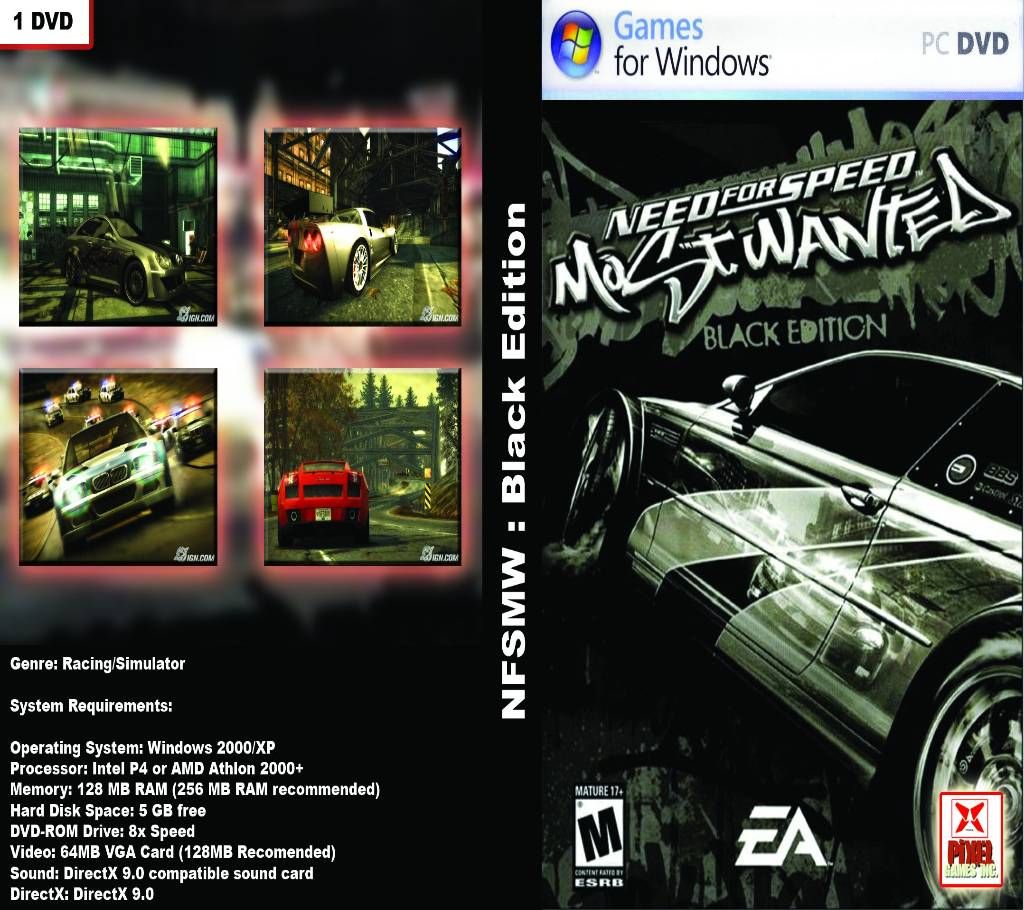 Need For Speed MW Black edition PC DVD
