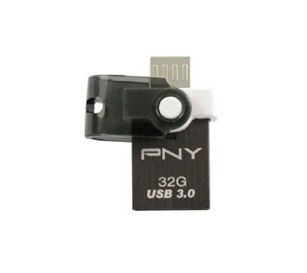 PNY OU4 - OTG Mobile Disk Drive - 16GB - Black