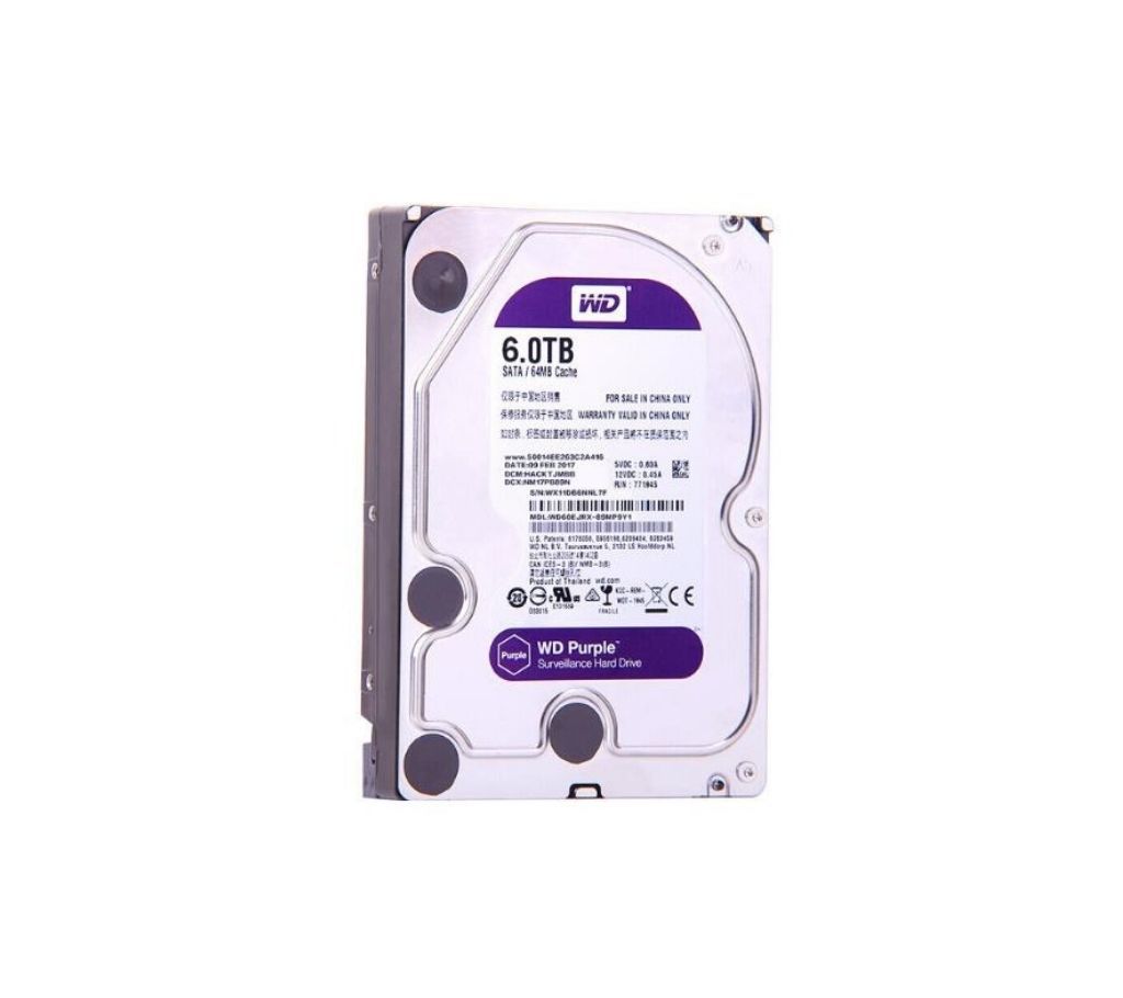 Western Digital 6TB 3.5" Purple Survilance SATA HDD