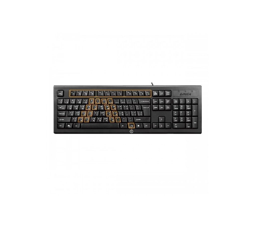 A4TECH KRS-85 Laser Engraving USB Keyboard With Bangla