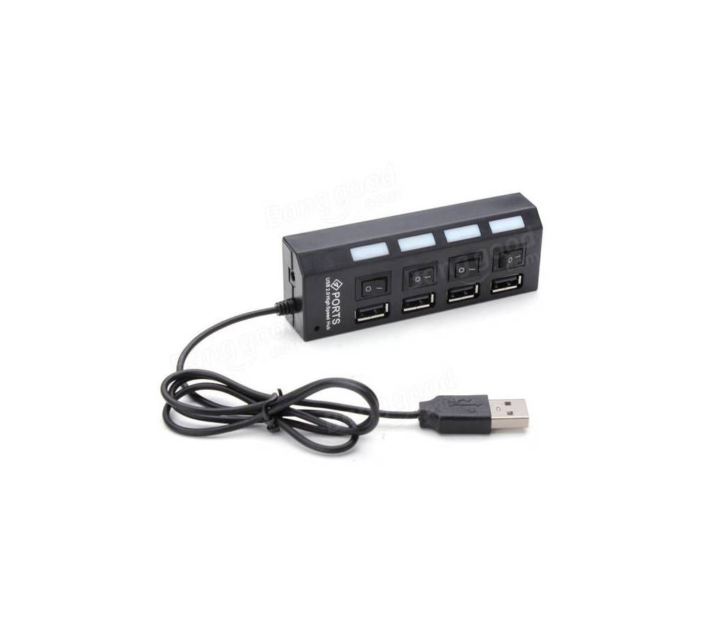 4 Port USB 2.0 Hub High Speed Mini USB Hub