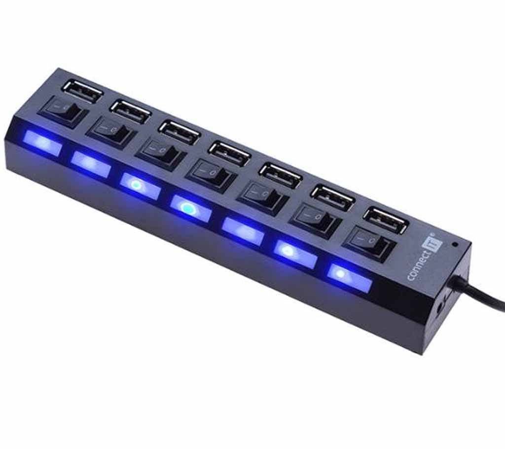 7 Ports USB 2.0 Hub With Switch