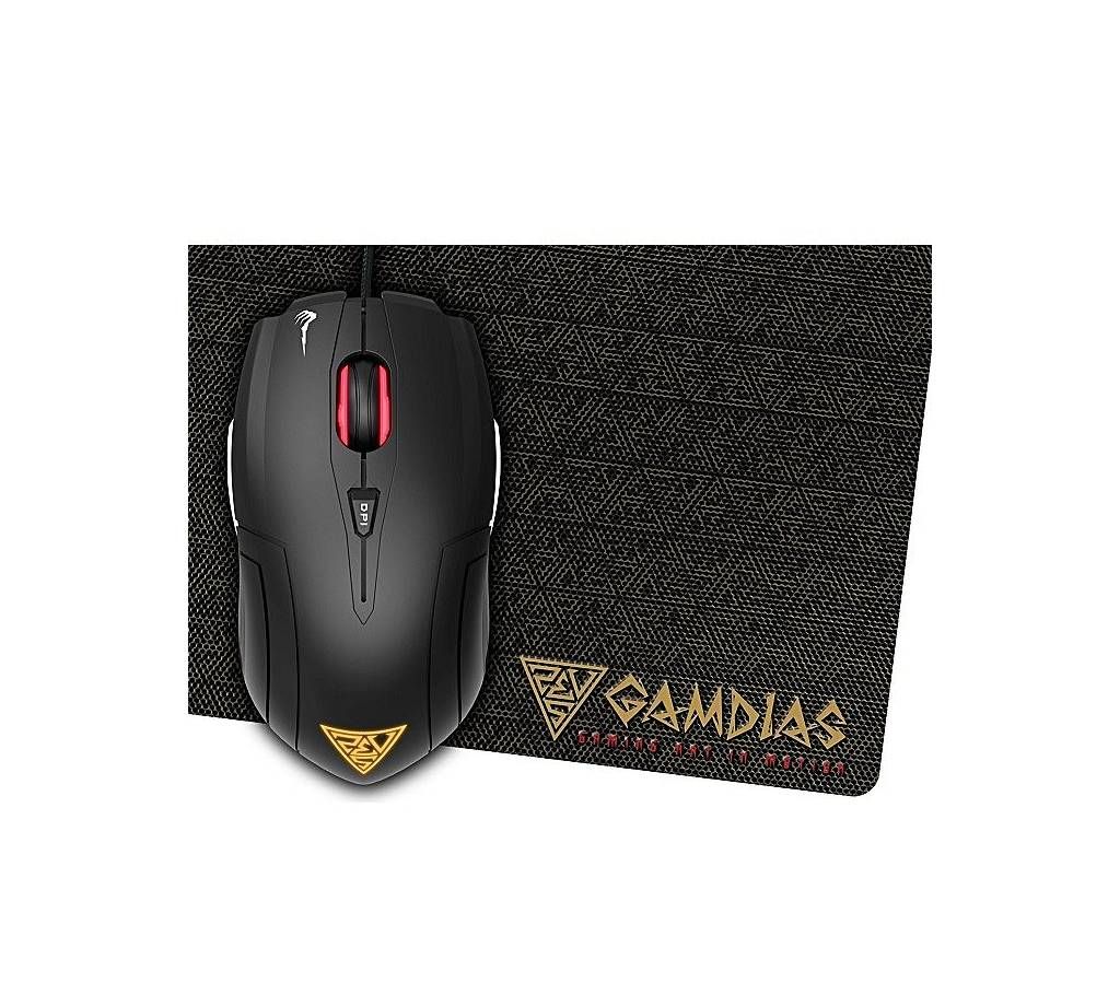 Gamdias Wired Optical Gaming Mouse 3200 DPI - Black
