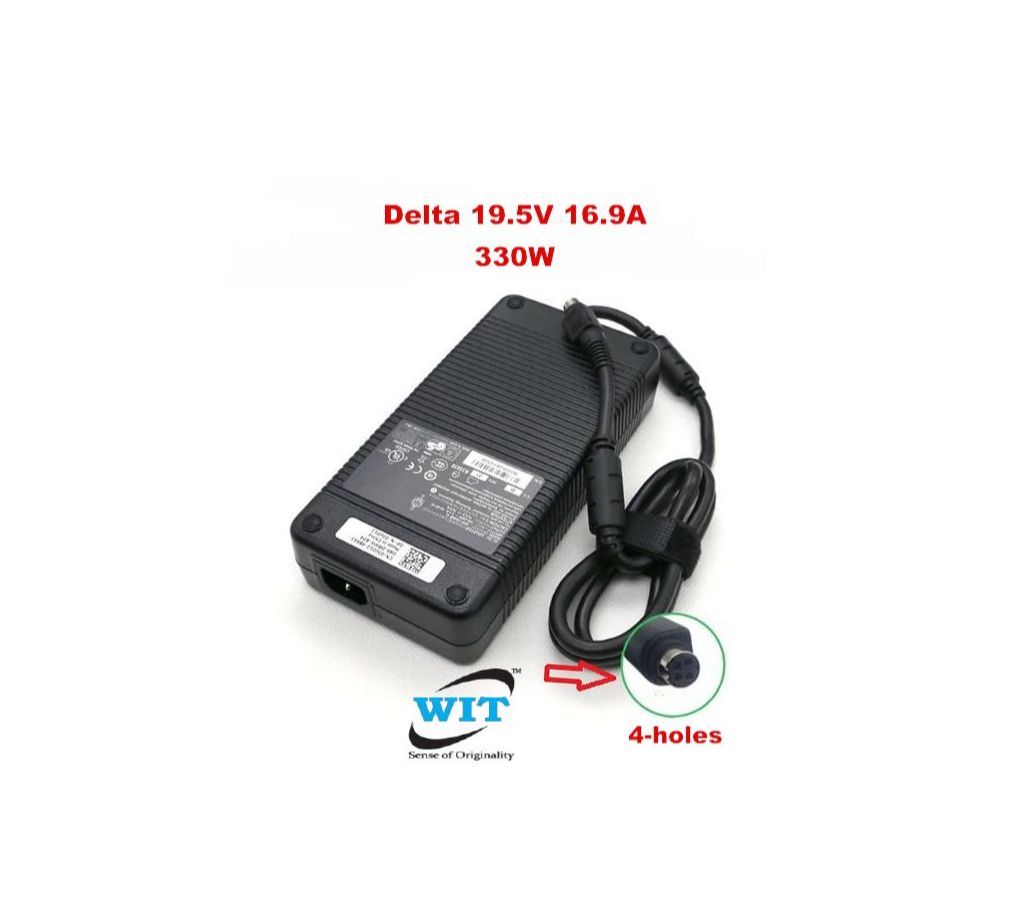 Delta 330W 19.5V 16.9A 4-holes Power Adapter or Charger for MSI GT80 2QE-021FR Titan SLI Clevo P370SM-A Gaming Laptop ADP-330AB D (MSI 330W Adapter)