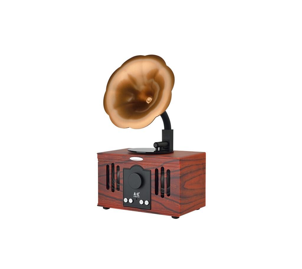 AS80 Vintage Retro Phonograph Shape Wireless Bluetooth Speaker Stereo Music Player Sound Box Support TF Card Audio Input