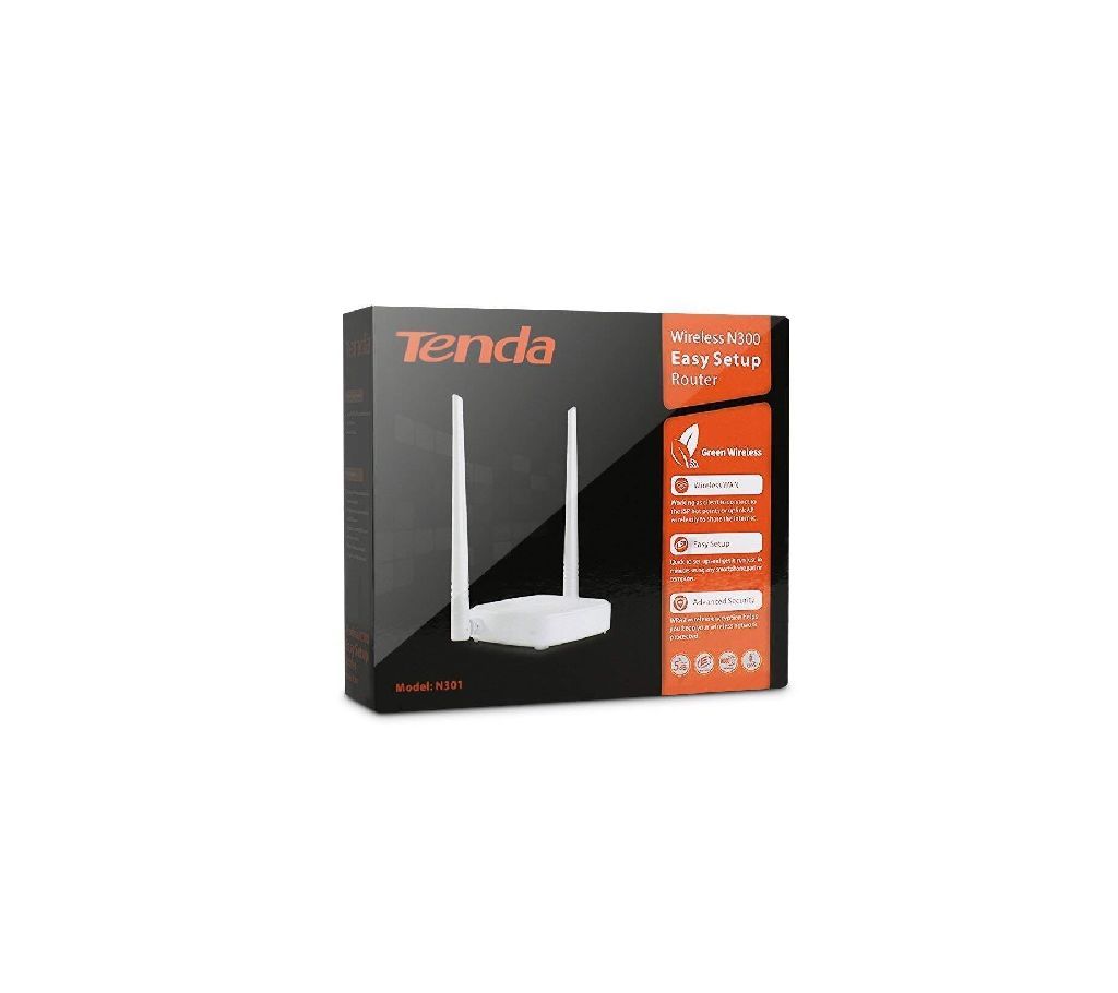TENDA 300Mbps Wireless N-301 Router- White
