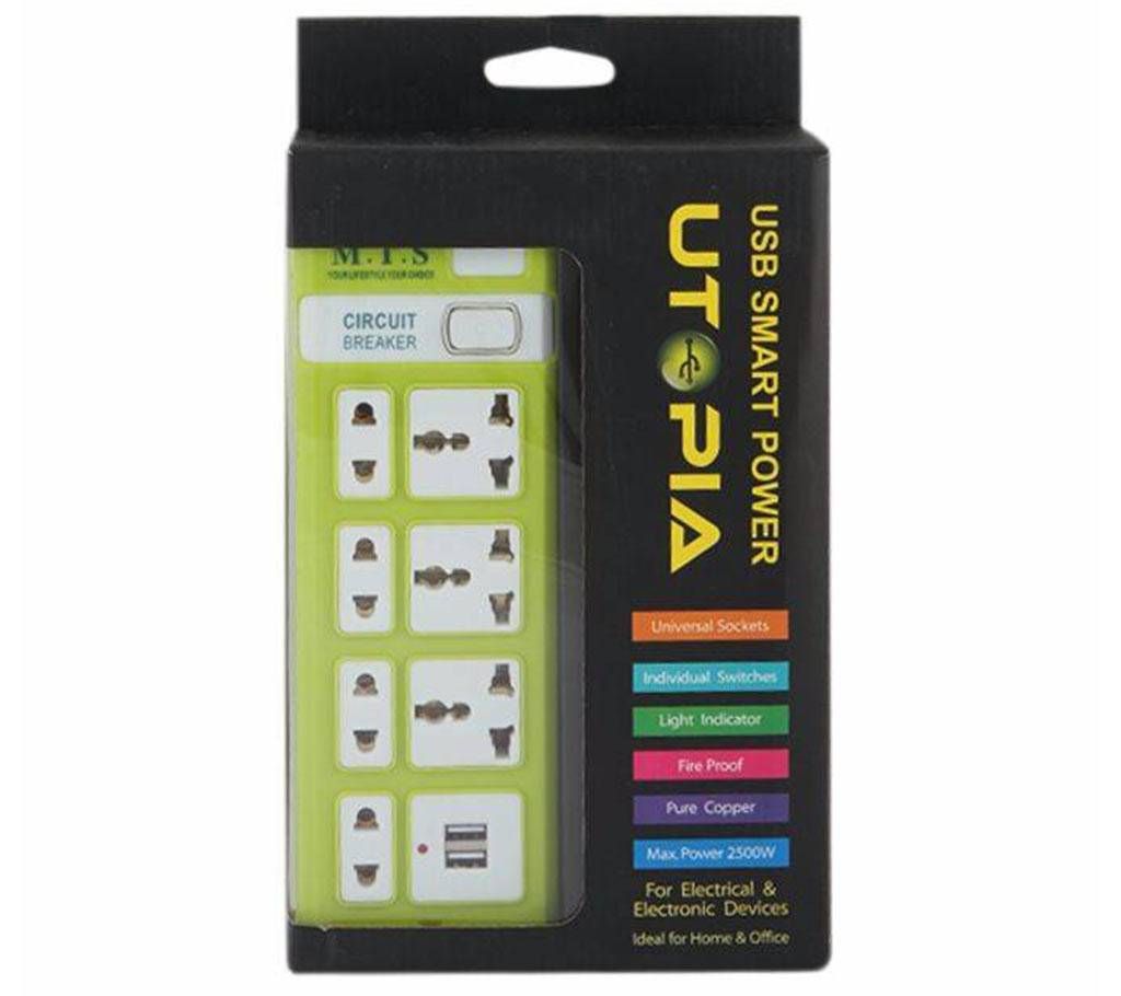 Multi plug 4 Port With Universal Socket
