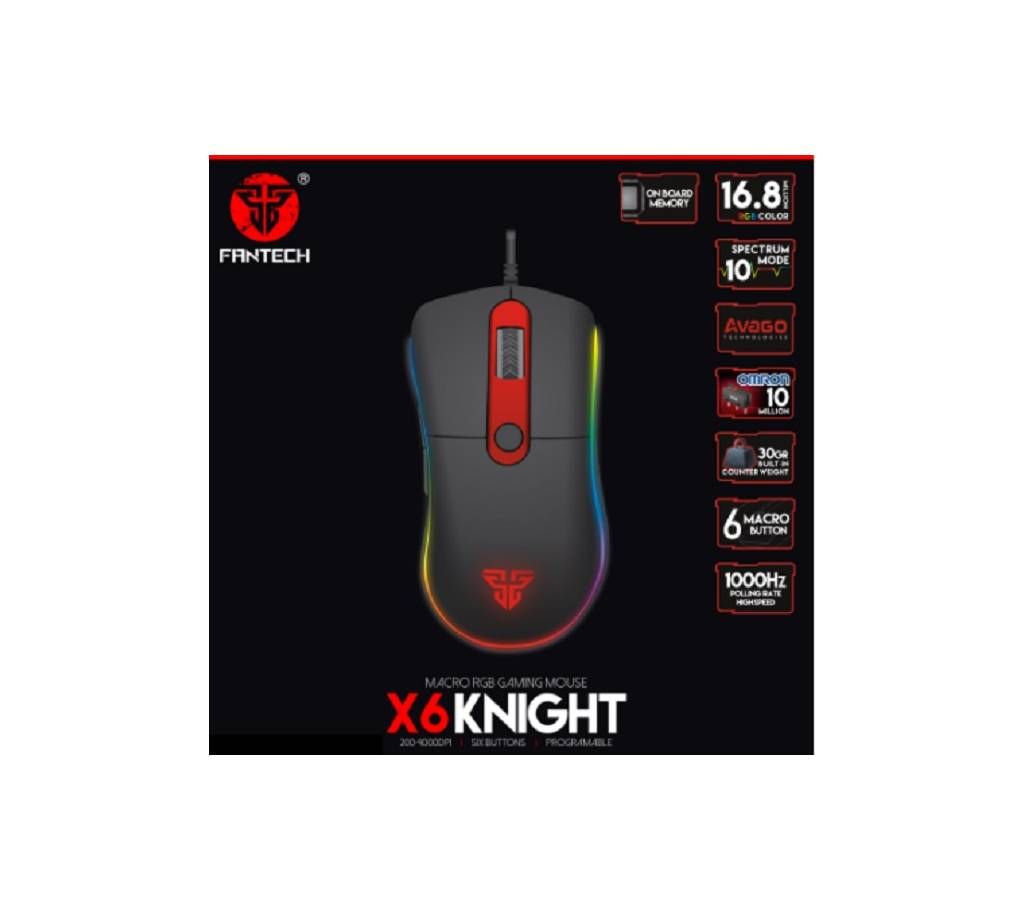 FANTECH X6 KNIGHT LED MECHANICAL GAMING MOUSE