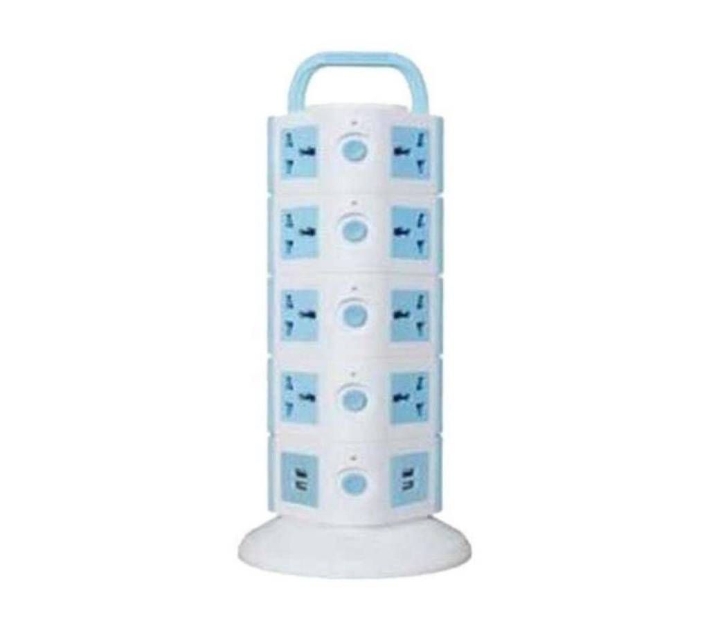 5-Level Multi-Plug USB Socket - Sky Blue
