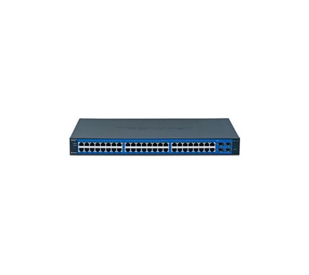 48-Port Gigabit Web Smart Switch w/ 4 Shared Mini-GBIC Slots