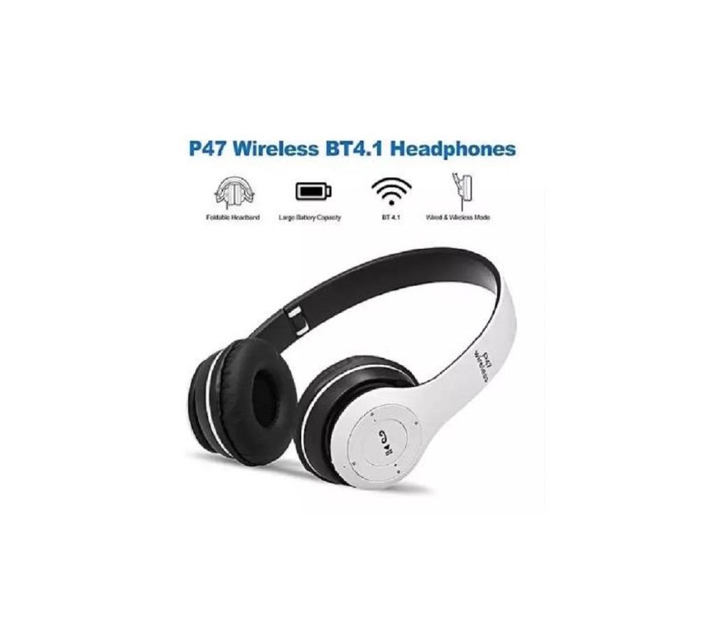 P47 Foldable Bluetooth Wireless Headphone