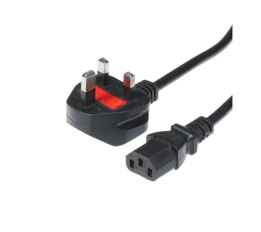 Power Cord Cable 3 Pin Adapter for PC, Printer & Same Others with fuse