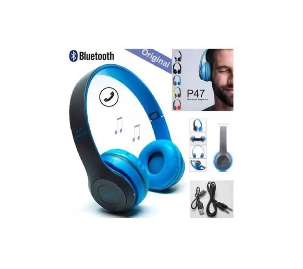 P47 Foldable Bluetooth Wireless Headphone 2020