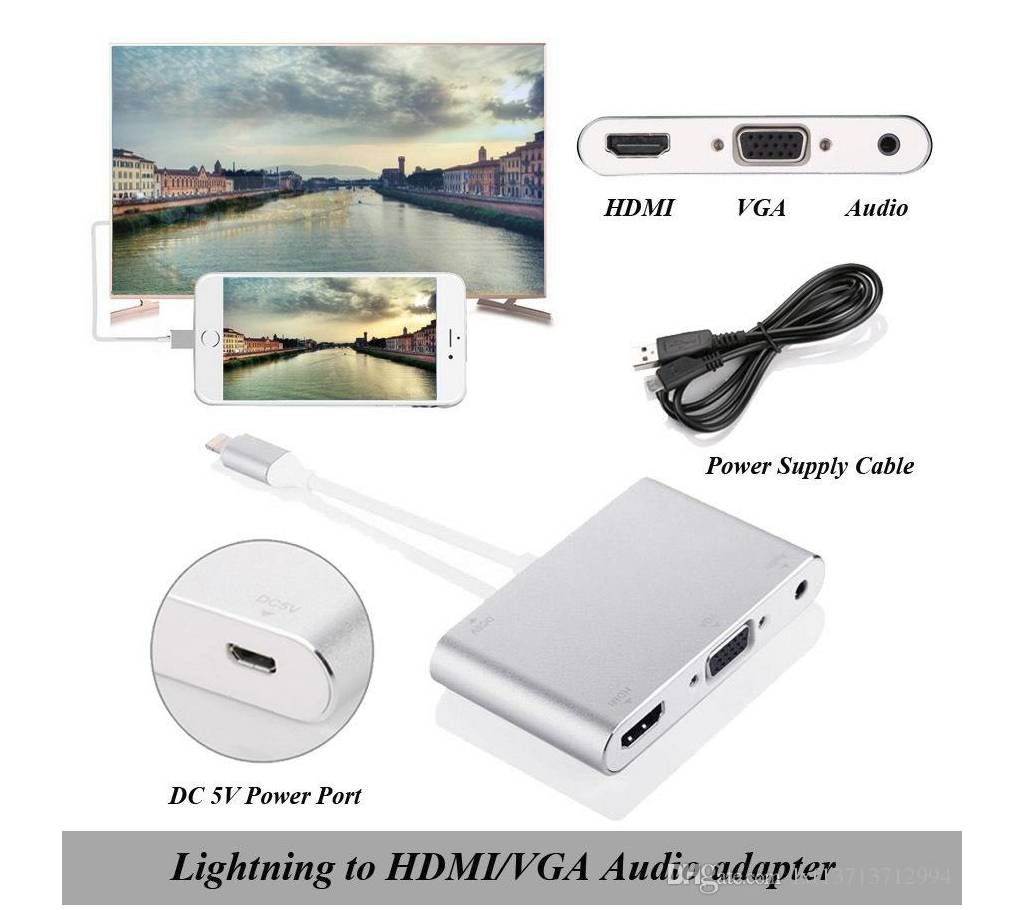 Lightning to HDMI/VGA Audio Adapter