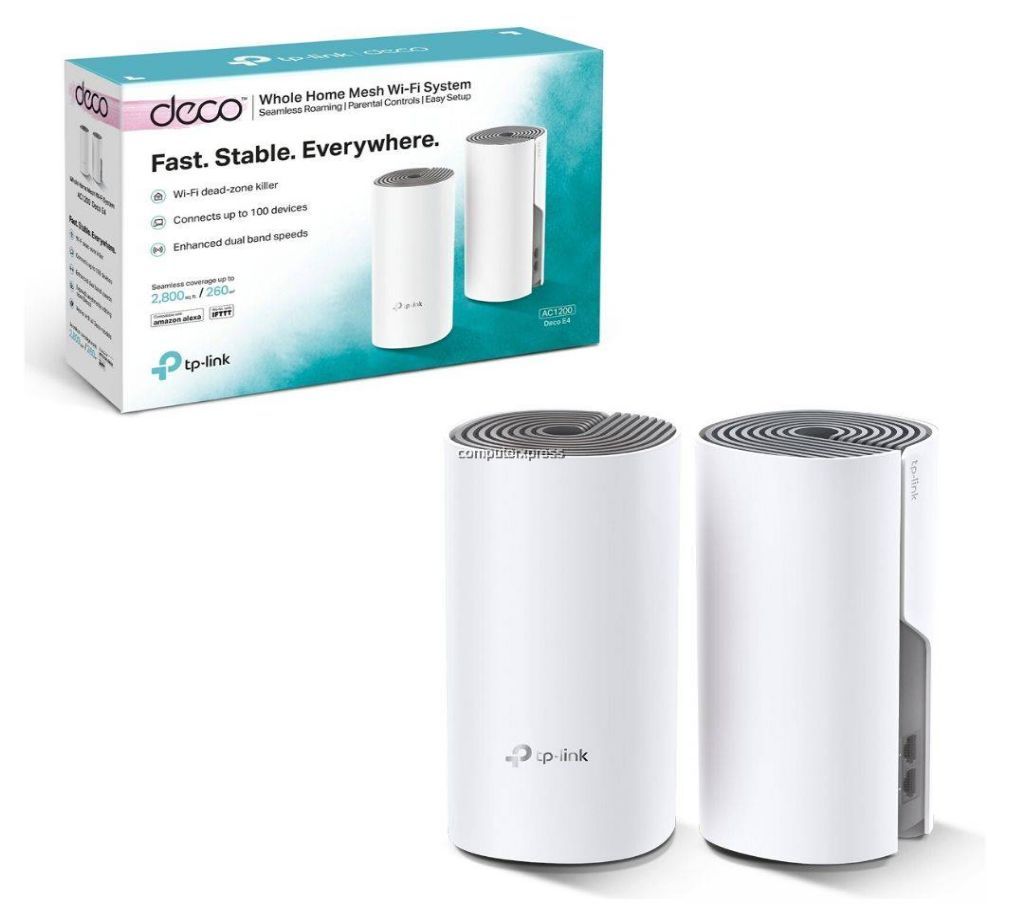 TP-Link Deco E4 (2 Pack) Whole Home Mesh Wi-Fi System AC1200 Dual-band Router TP-Link Deco E4 (2 Pack) Whole Home Mesh Wi-Fi System AC1200 Dual-band R
