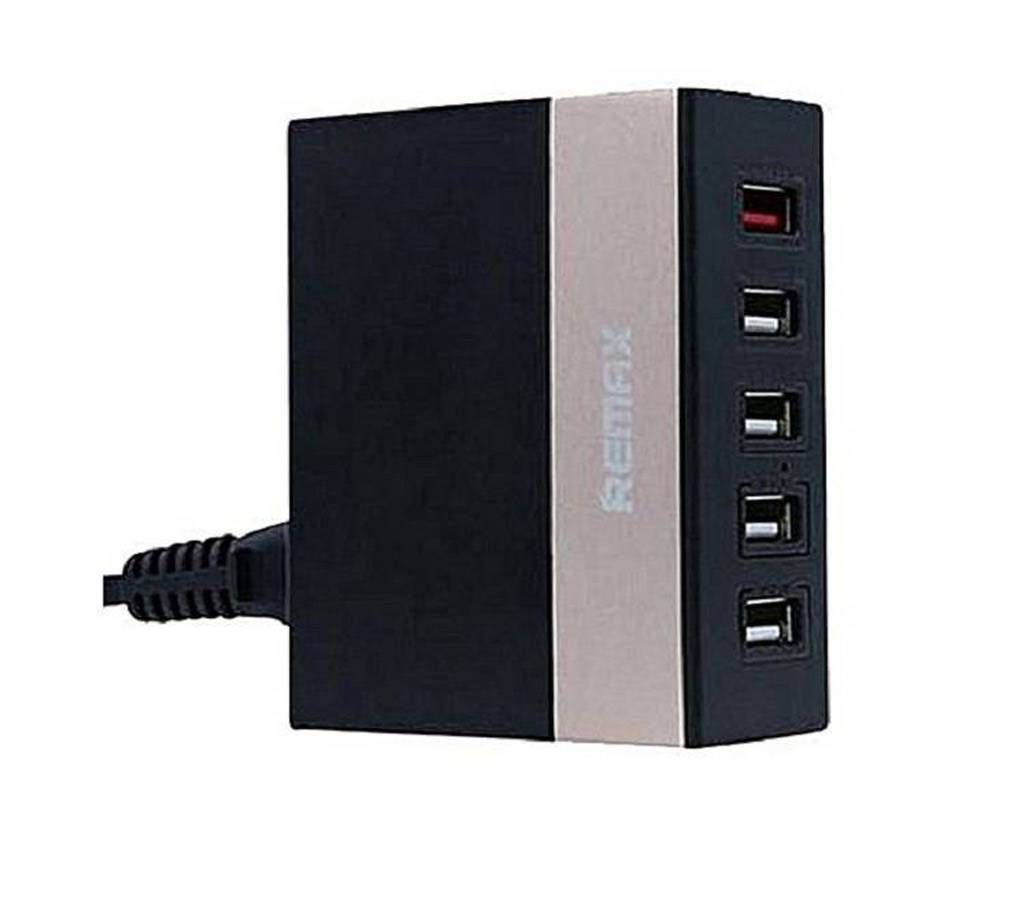REMAX 5 Port USB Charger - Black