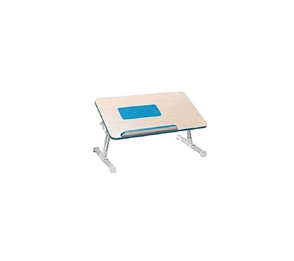 Laptop Table with Cooling Fan - Rose Gold & Blue