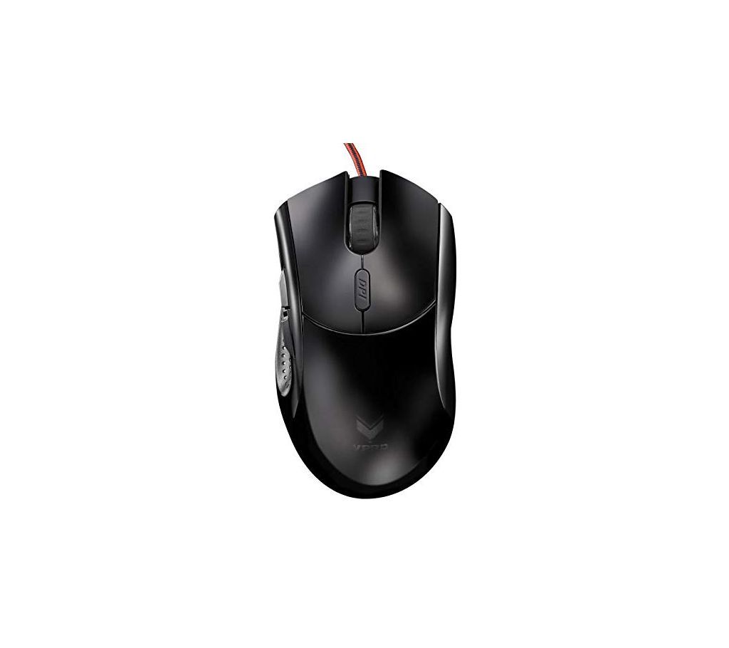 Rapoo V12 Wired Optical Gaming Mouse (USB, Black)