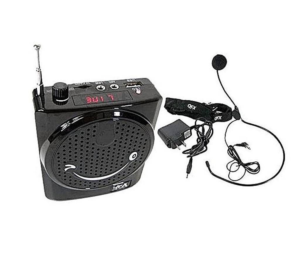 Rechargeable Loud Speaker with FM - Black