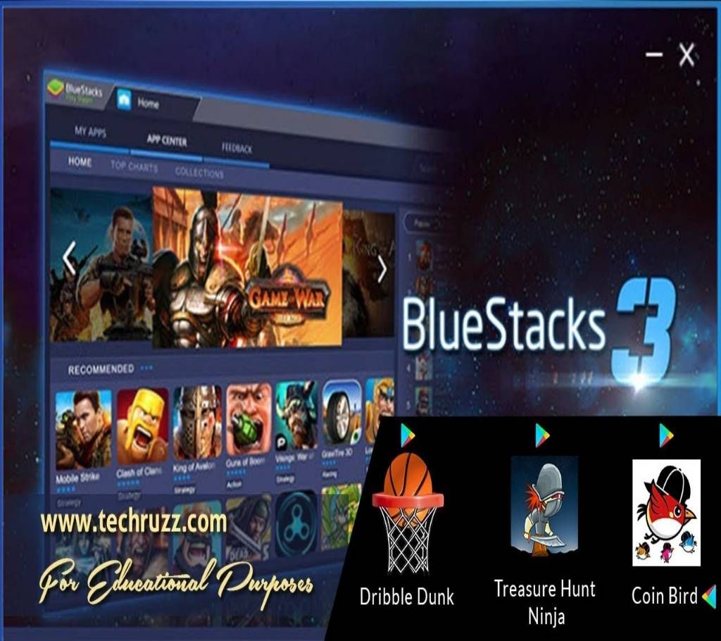 Bluestacks 3 (with root patch) PC DVD