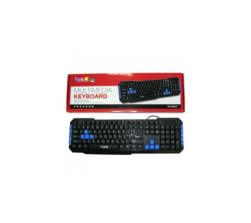 HV-KB327 Multimedia Keyboard - Black