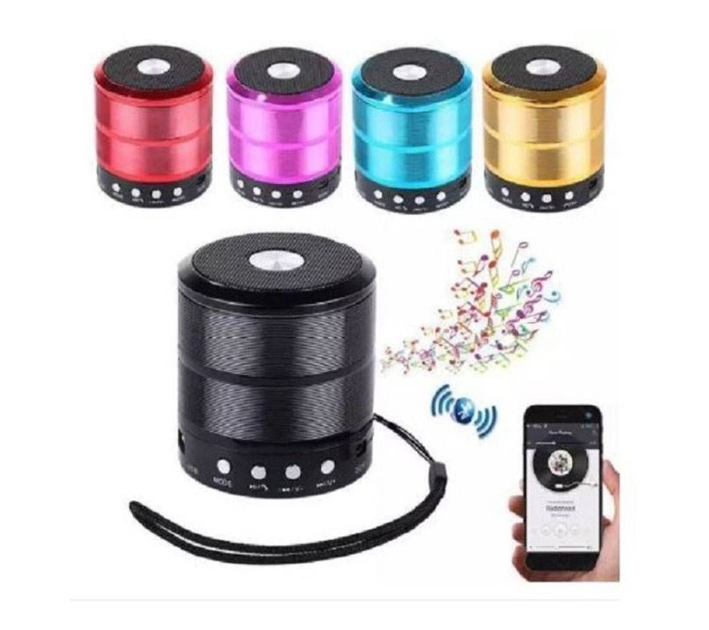 WS 887 Wireless Bluetooth Speaker TF USB FM AUX Portable Music Mini Speaker Black-Blue-Red