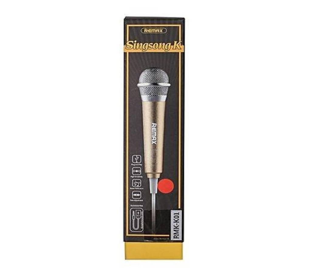 Original Remax RMK-K01 Singsong K Mini Microphone Gold