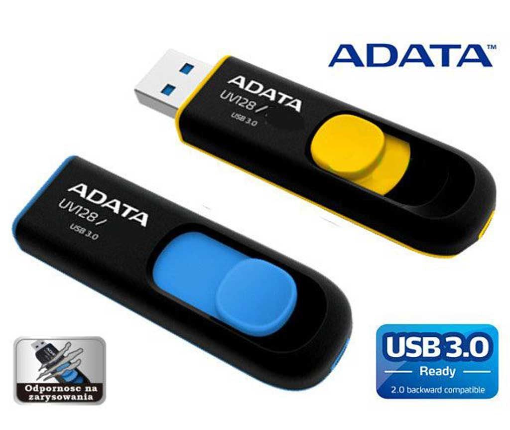 Adata 16Gb Usb 3 Uv128 Blue/Yellow Pendr