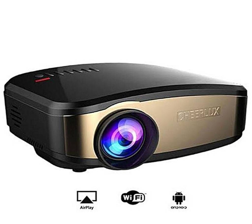 Multimedia LED Mini TV Projector - Black and Golden