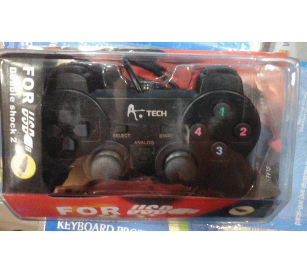USB Double Shock PC Computer Wired Gaming controller 