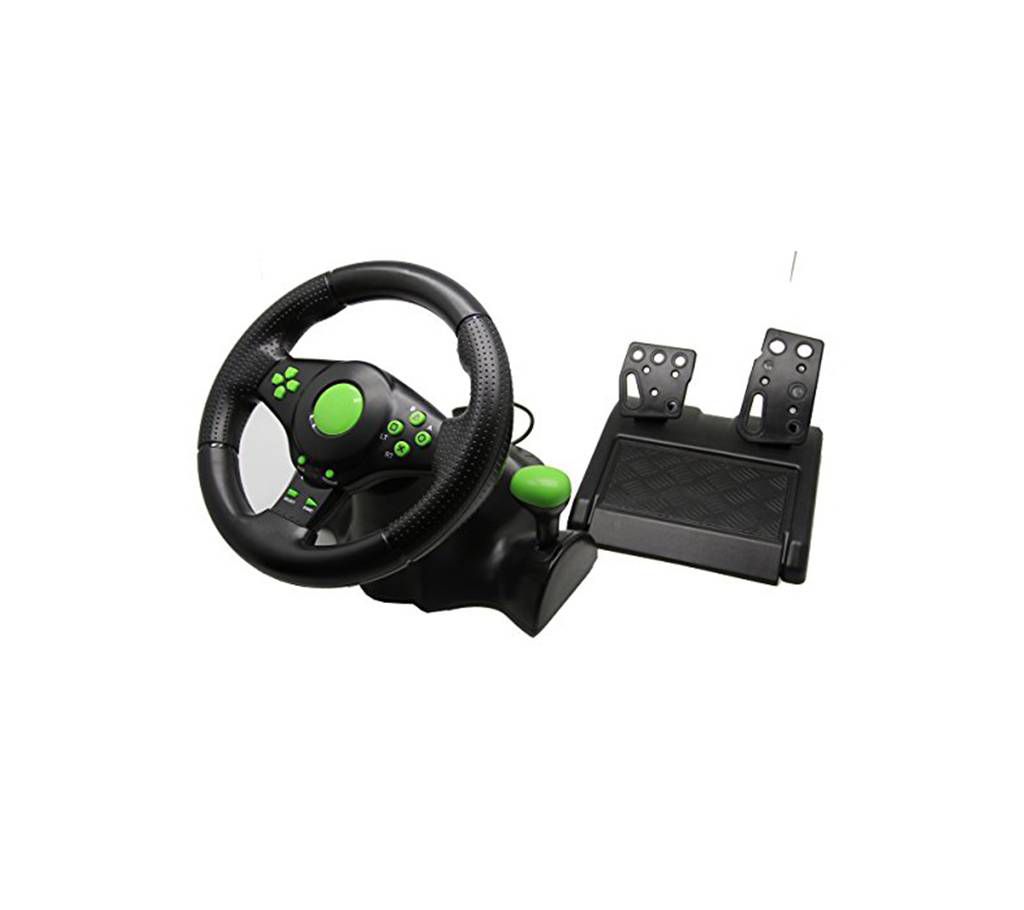 4 In 1 USB Gaming Steering Wheels With Vibration