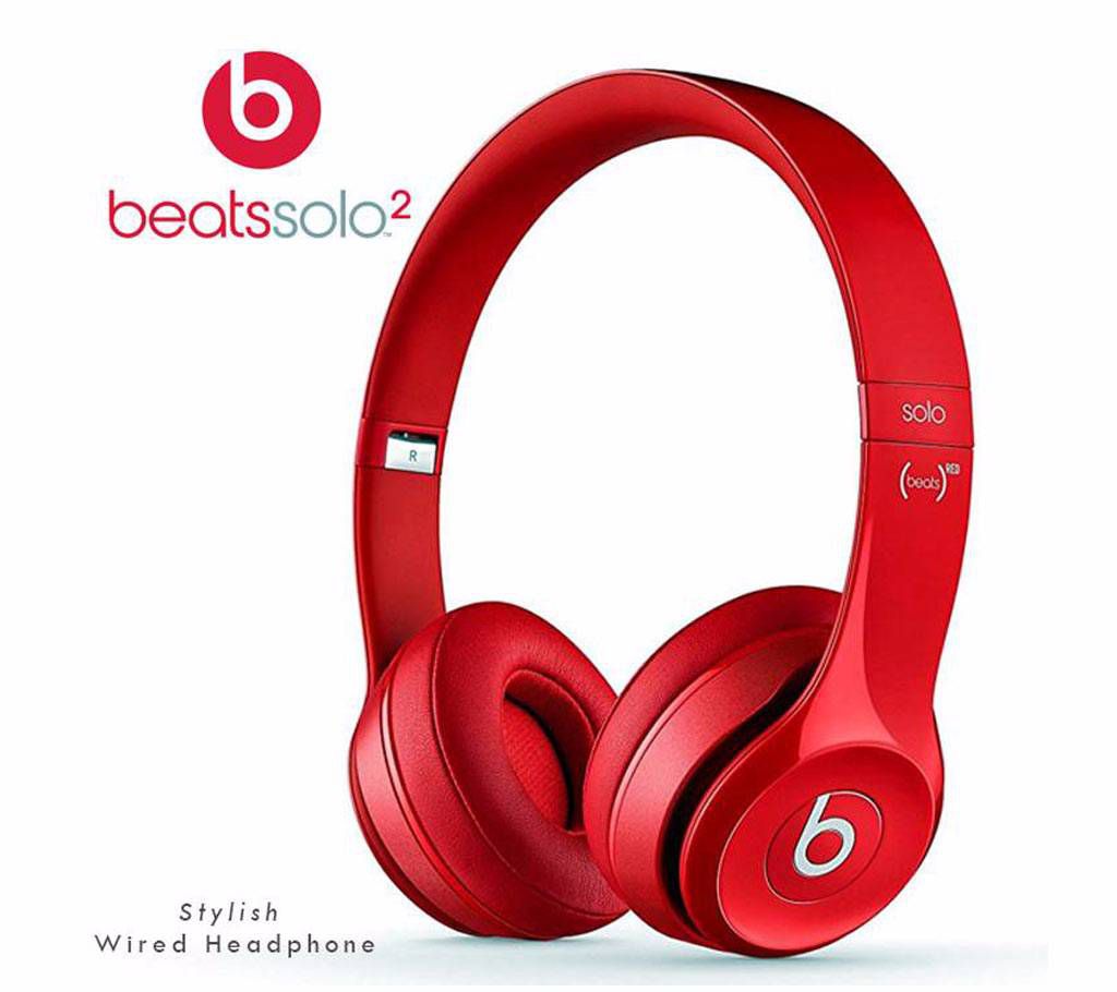Beats S450 Solo 2 Wired Headphone (copy) - Red